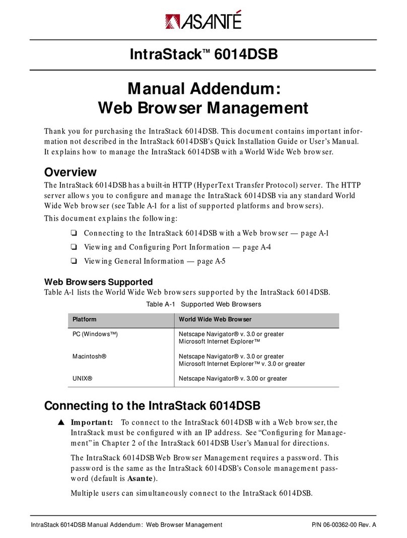 Asante IntraStack 6014DSB manual&nbsp;