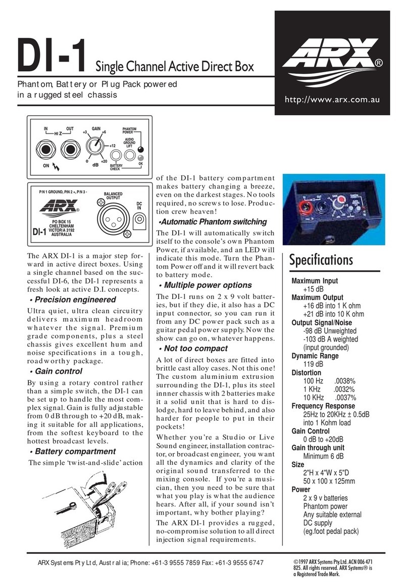 ARX DI-1 Specifications