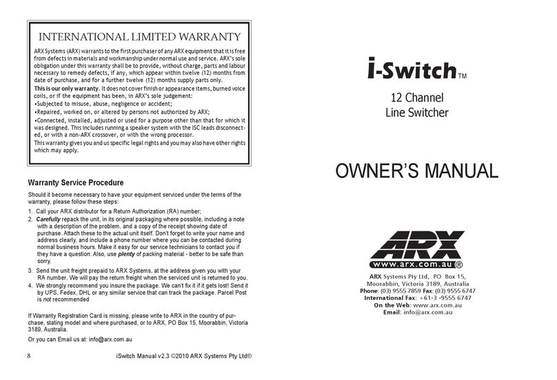 ARX i-Switch User manual