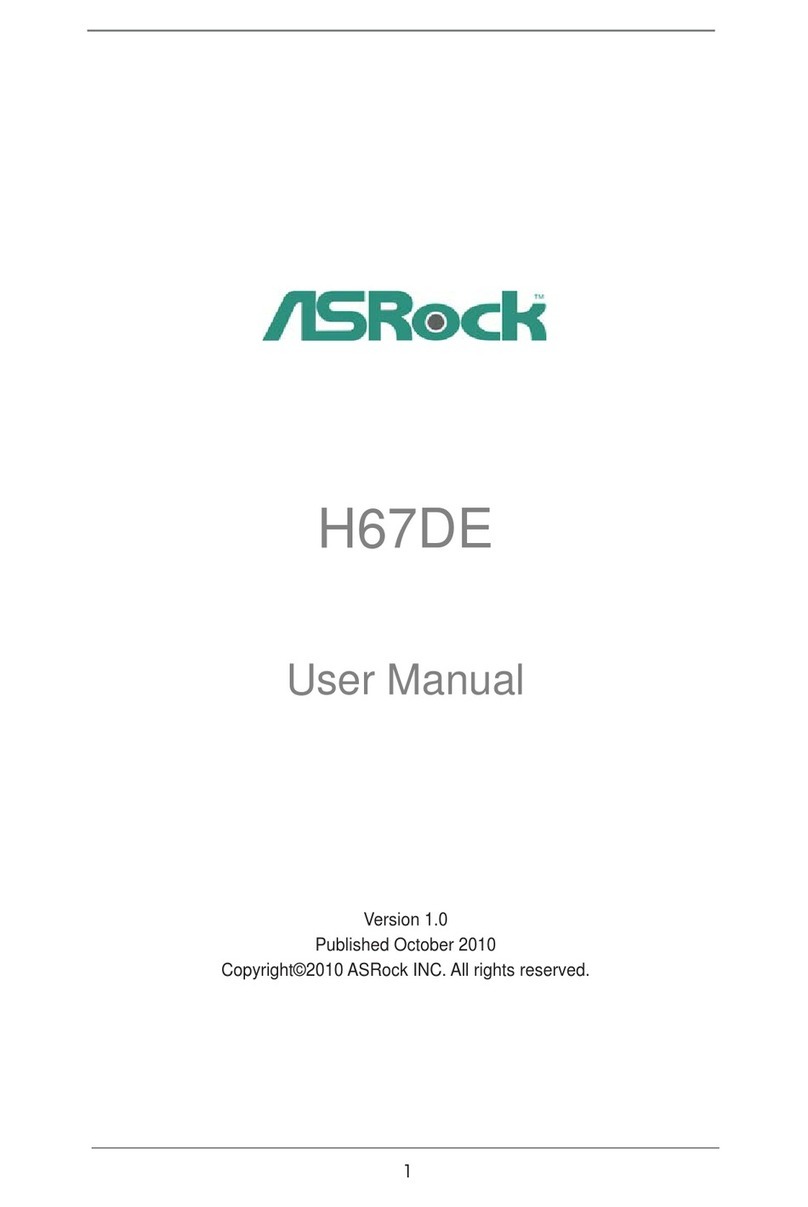 ASROCK H67DE User manual
