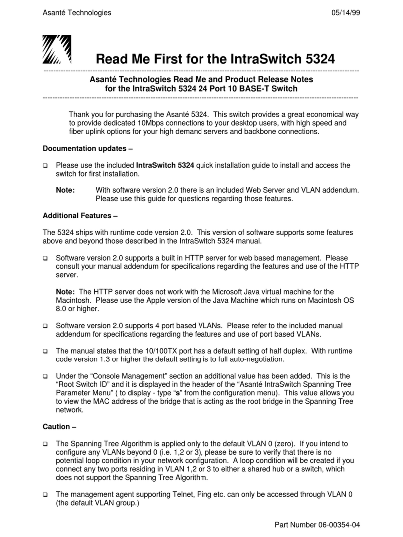 Asante IntraSwitch 5324 Instruction Manual