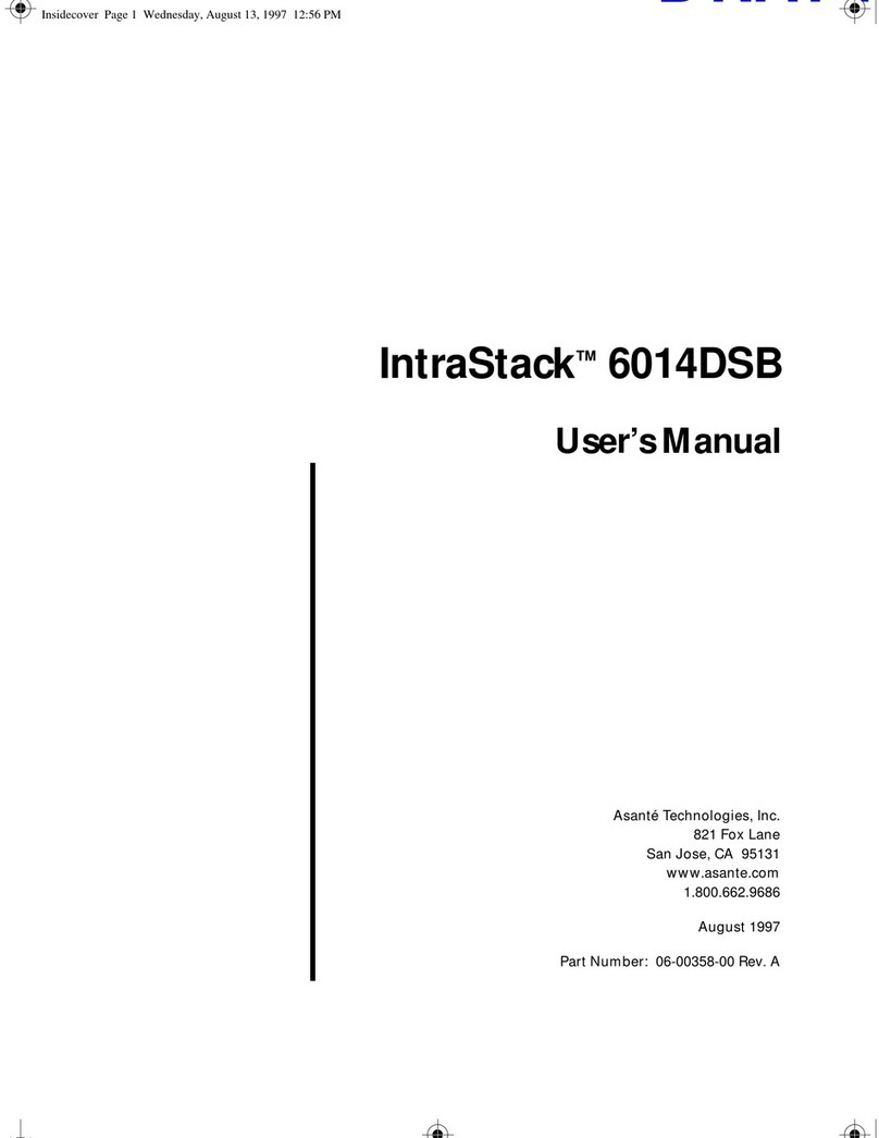 Asante IntraStack 6014DSB User manual