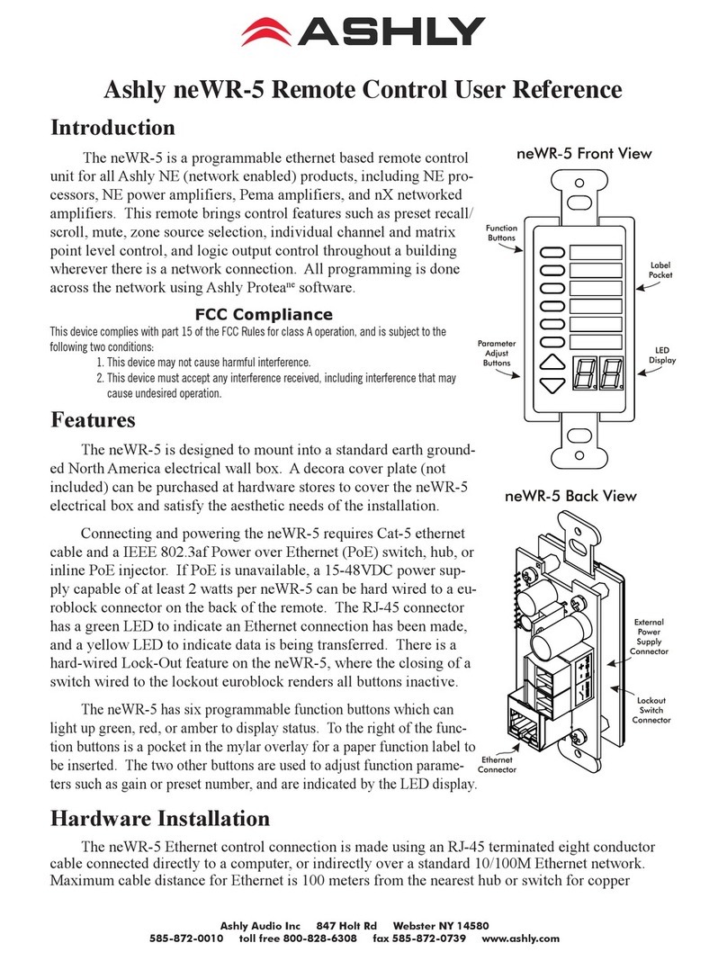 Ashly neWR-5 Product information sheet
