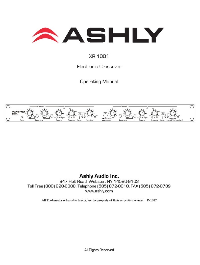 Ashly XR-1001 User manual