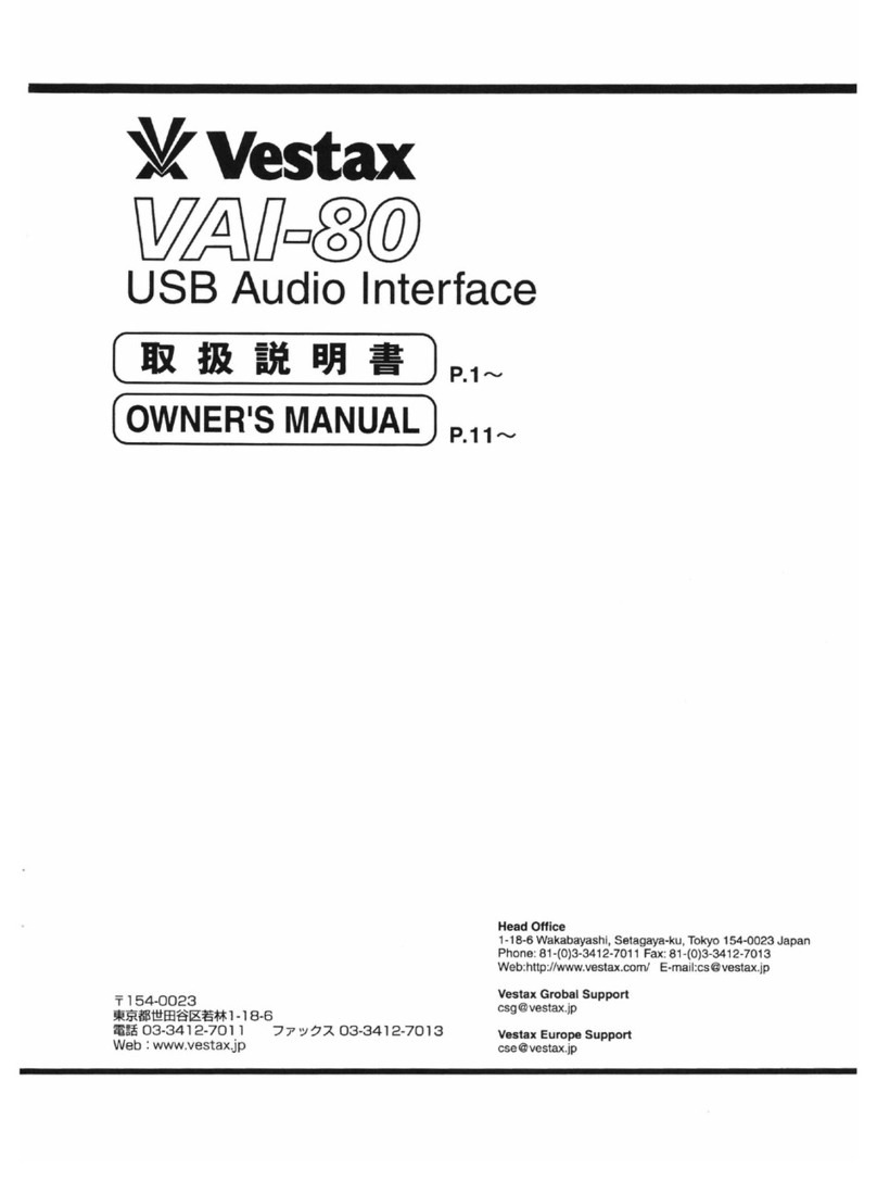 Vestax VAI-80 owner's manual