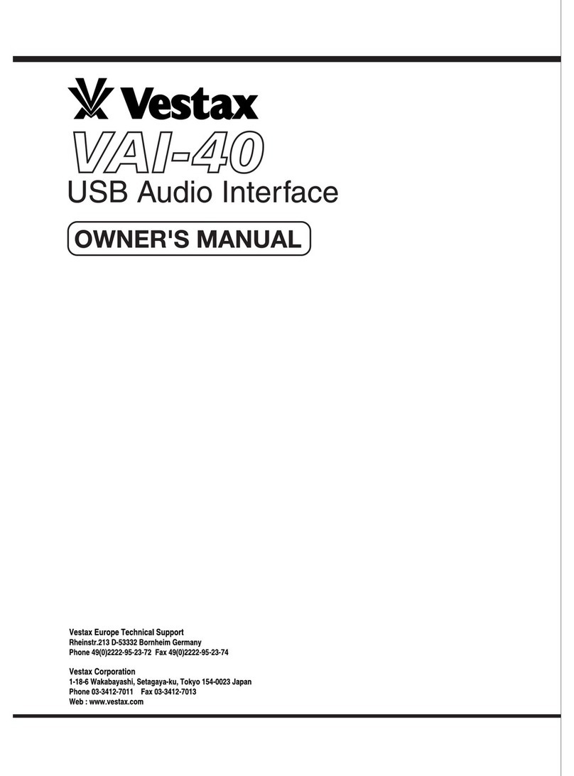 Vestax VAI-40 owner's manual