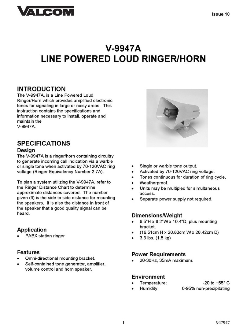 Valcom V-9947A User manual
