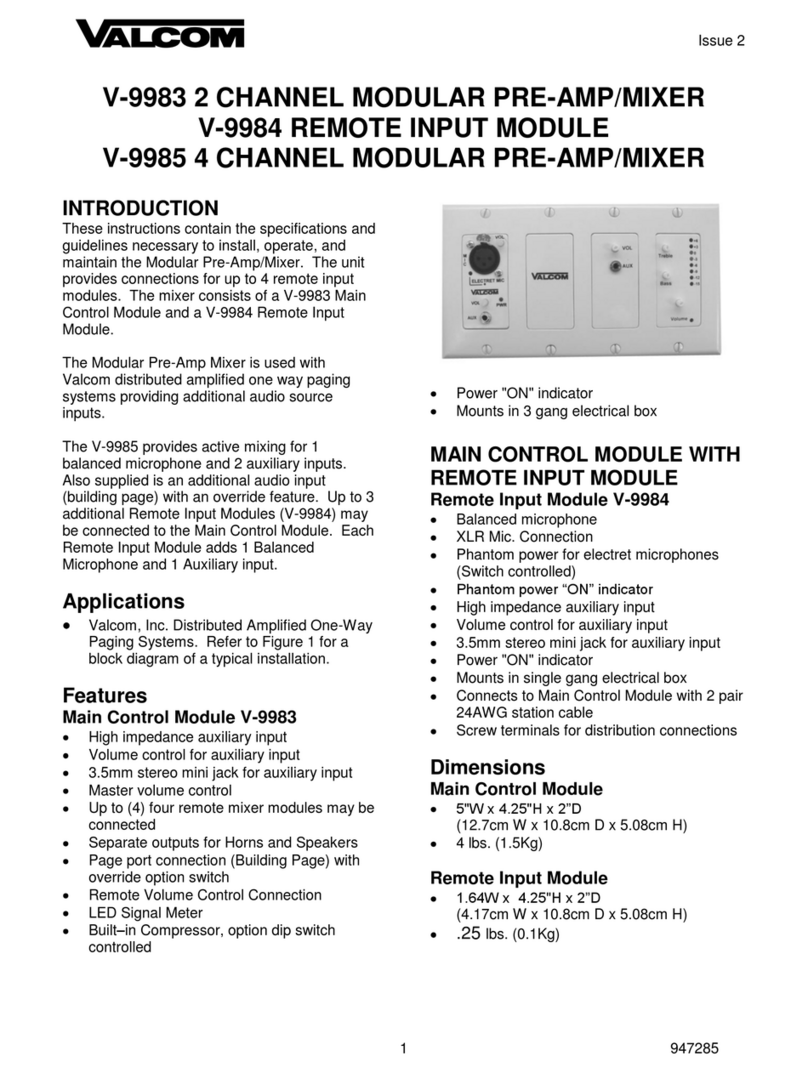Valcom V-9983 instructions
