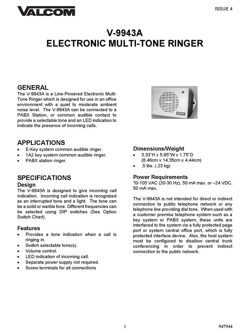 Valcom V-9943A instruction manual