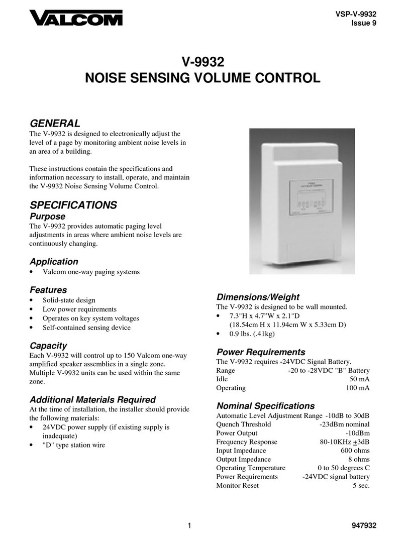 Valcom V-9932 User manual