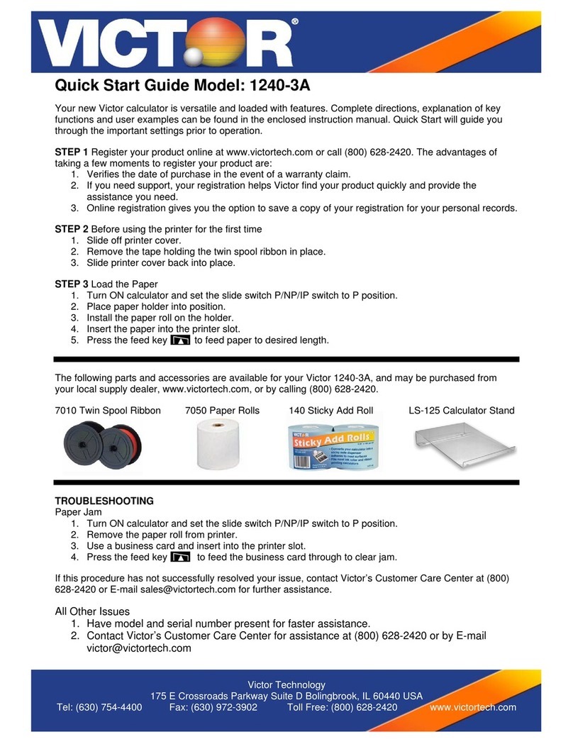 Victor 1240-3A Series User manual