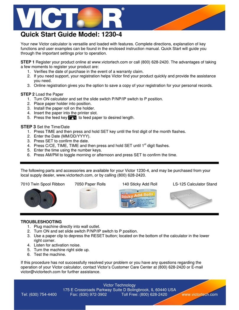 Victor 1230-4 Series User manual Victor 1230-4 Series User manual