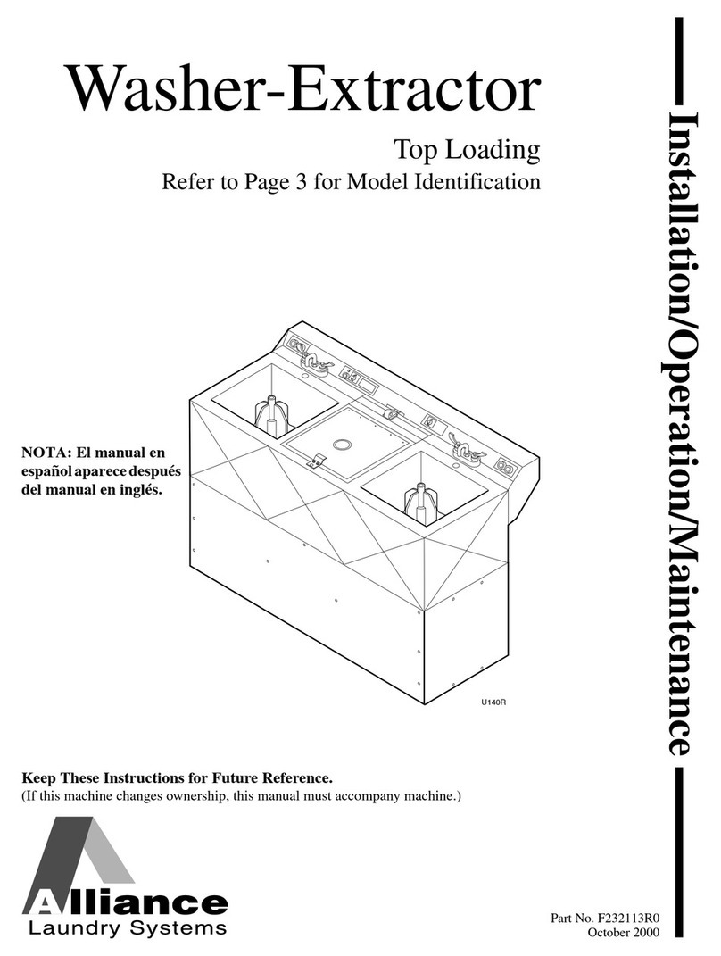 Alliance Laundry Systems UM202 Series Owner's manual Alliance Laundry Systems UM202 Series Owner's manual