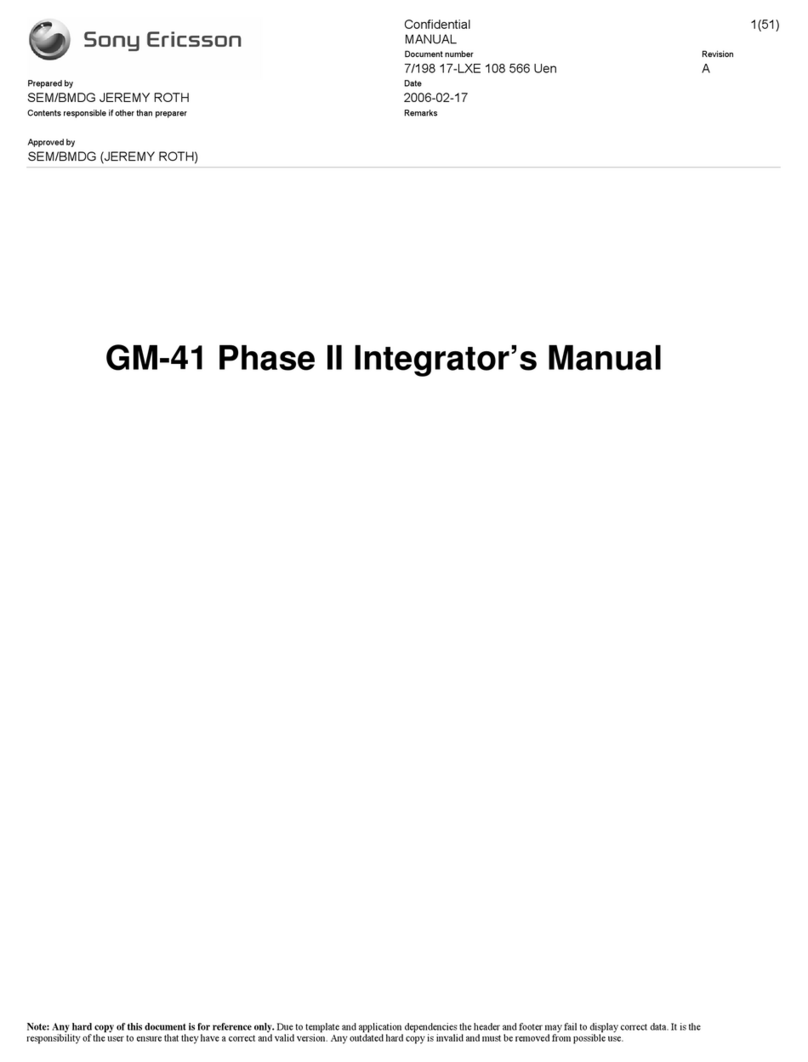Sony Ericsson GM-41 Phase II User manual