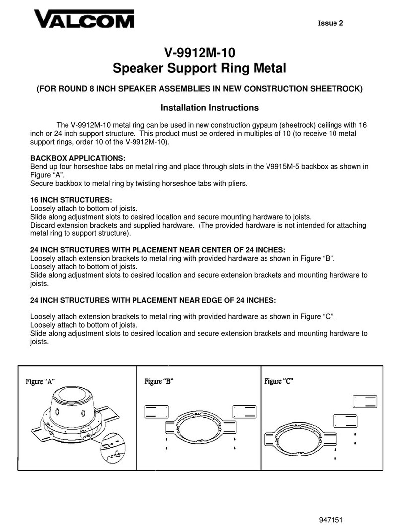 Valcom V-9912M-10 installation instructions