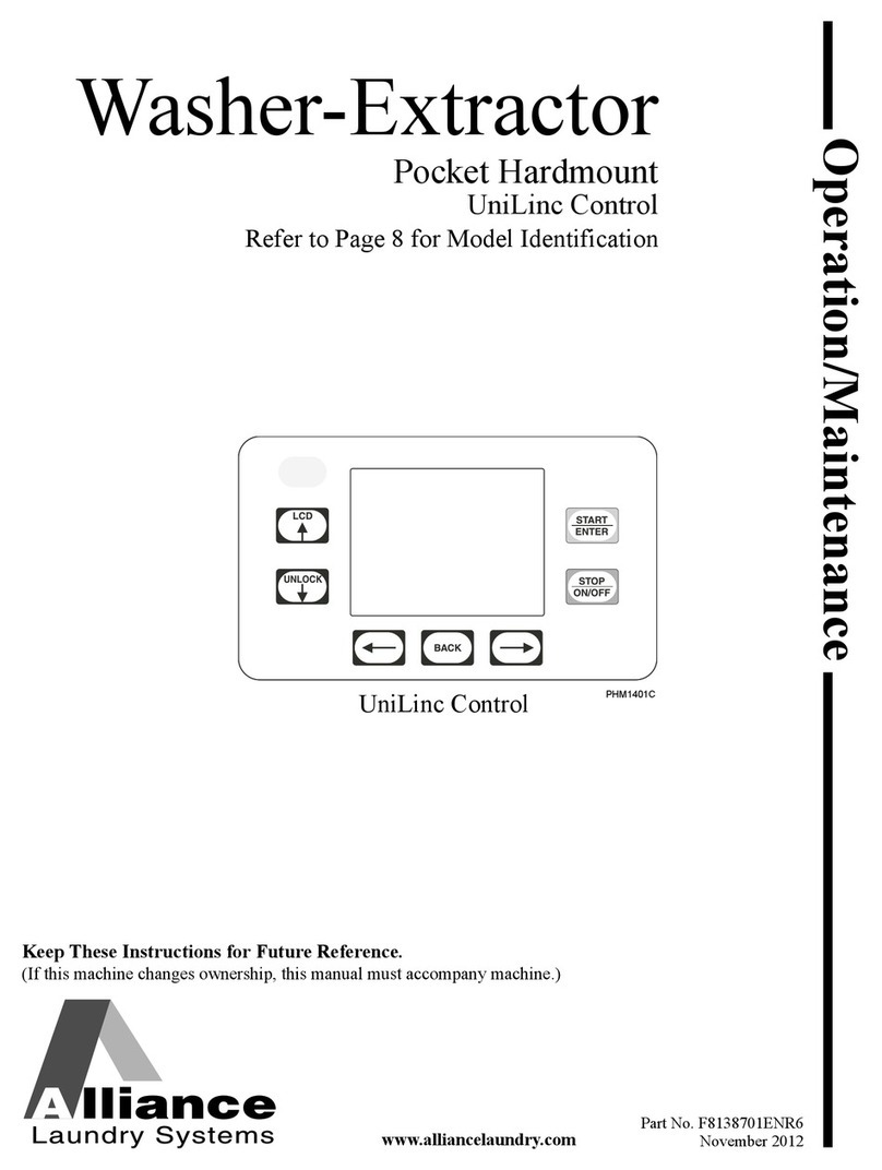 Alliance Laundry Systems UW35TV User manual Alliance Laundry Systems UW35TV User manual