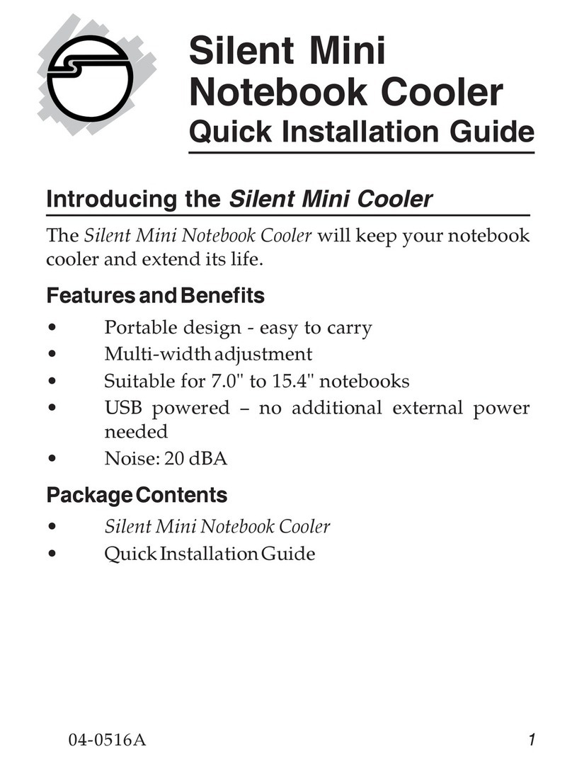 SIIG Silent Mini Notebook Cooler User manual SIIG Silent Mini Notebook Cooler User manual