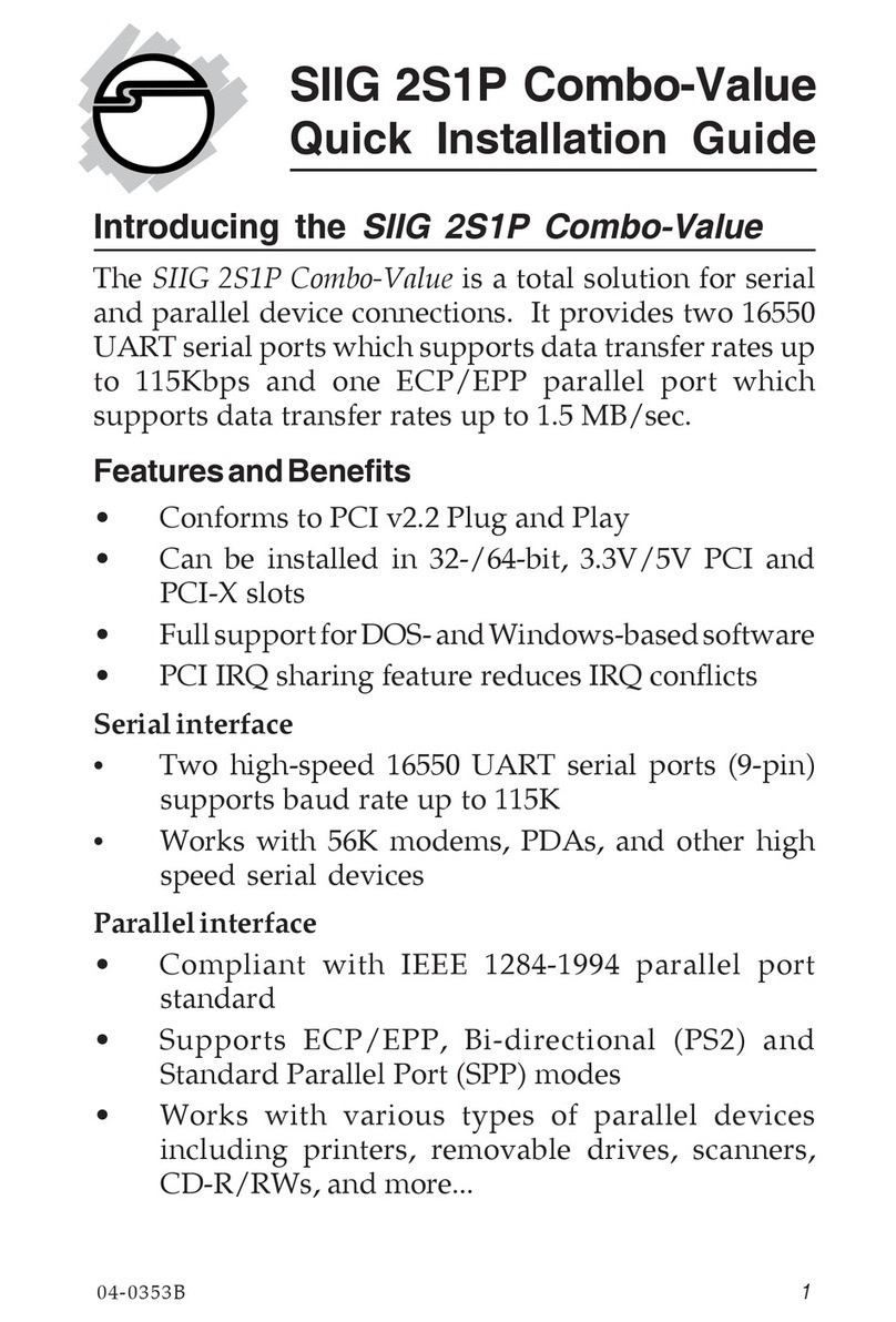 SIIG SIIG 2S1P Combo-Value User manual
