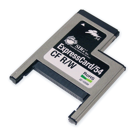 SIIG ExpressCard/54 CF R/W User manual