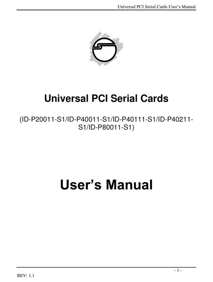 SIIG Universal PCI Serial Cards User manual