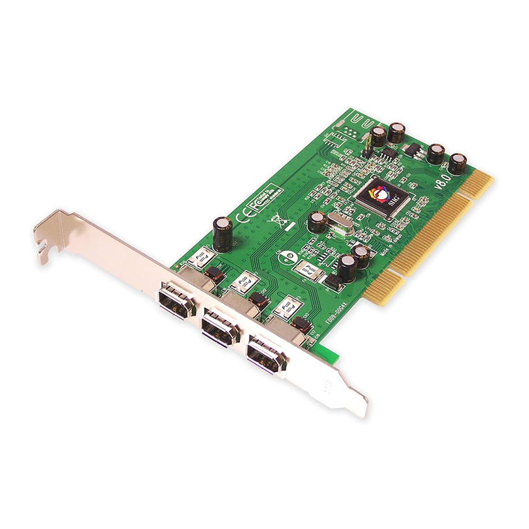 SIIG 1394 3-Port Host Adapter Quick installation guide