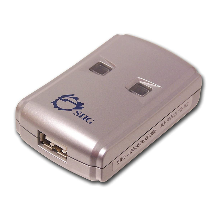 SIIG USB 2.0 Switch Quick installation guide