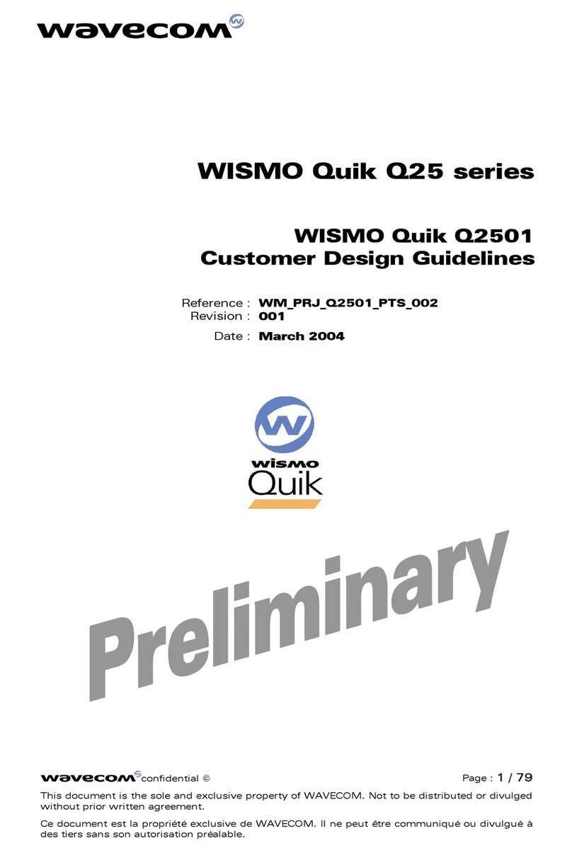 Wavecom WISMO Quik Q2501 Instruction Manual