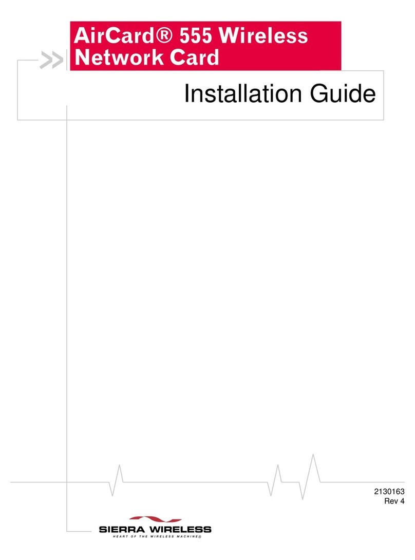 Sierra Wireless AirCard 555 Wireless installation guide