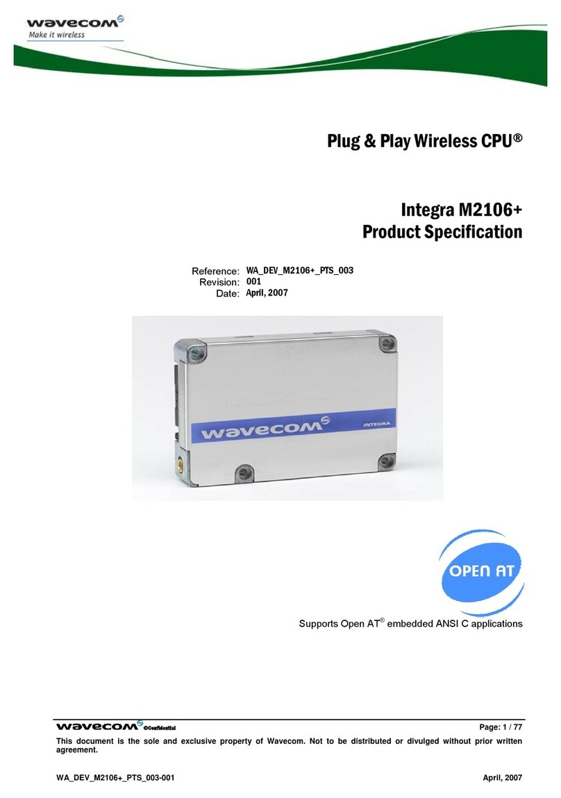 Wavecom Integra M2106+ Product specification