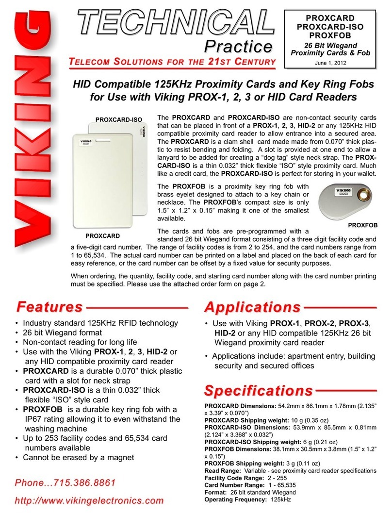 Viking PROXCARD Instructions for use
