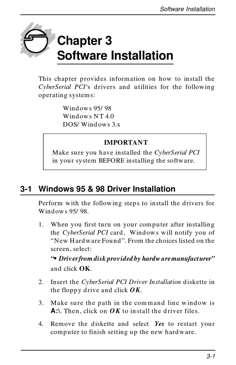 SIIG CyberSerial Dual PCI Mounting instructions SIIG CyberSerial Dual PCI Mounting instructions