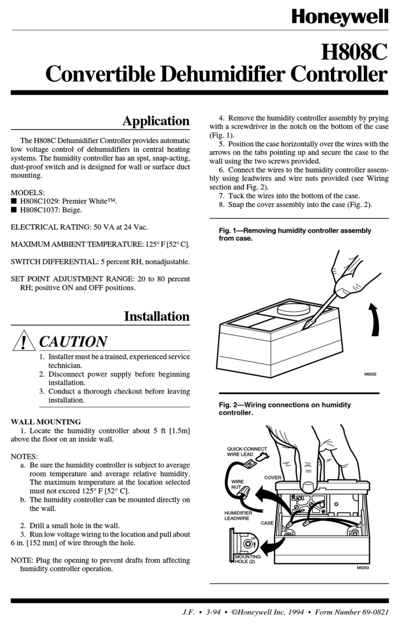 Honeywell H808C User manual