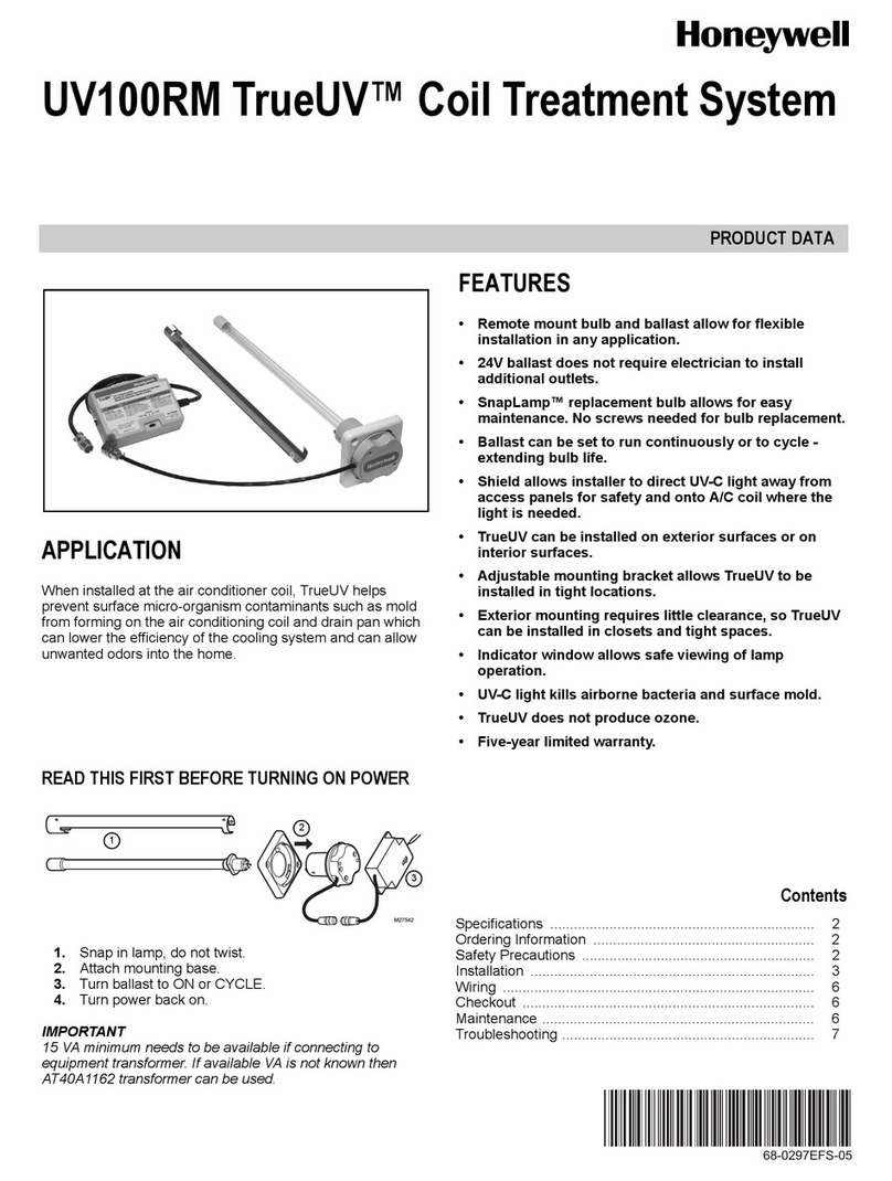 Honeywell UV100RM TrueUV Operation manual