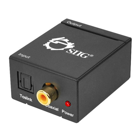 SIIG Digital to Analog Audio Converter Quick installation guide