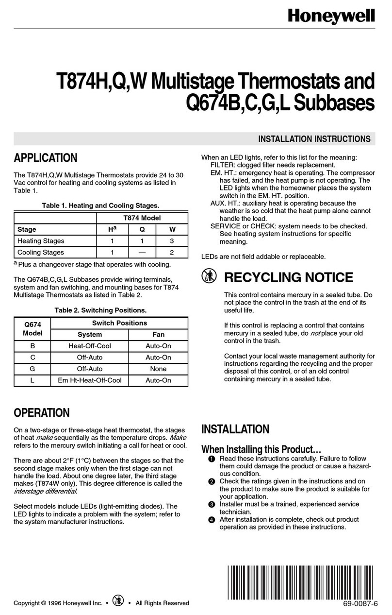 Honeywell TROL-A-TEMP Q674B User manual Honeywell TROL-A-TEMP Q674B User manual