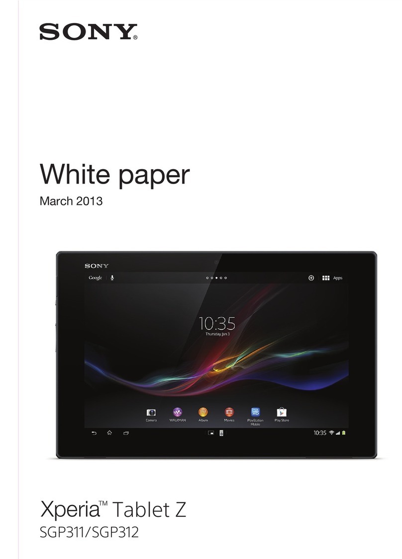 Sony Xperia Tablet Z SGP311 Quick reference guide