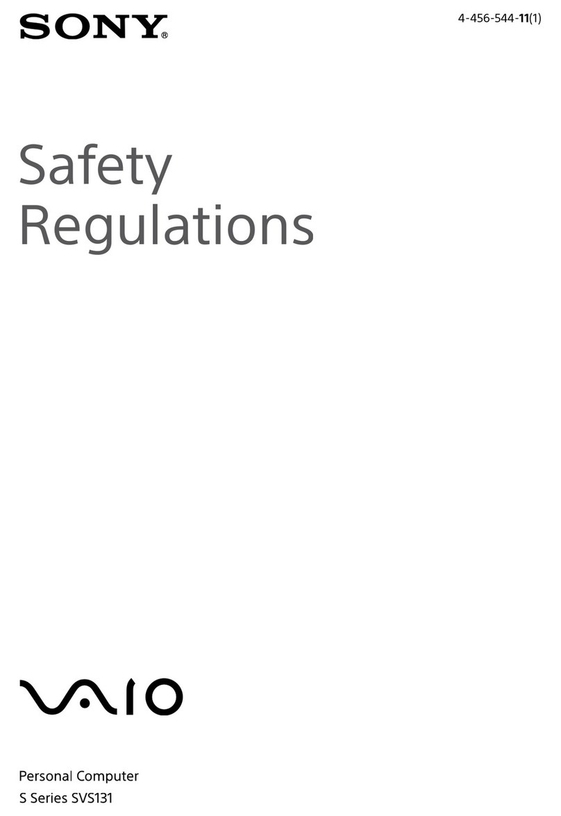 Sony VAIO SVS131 Series Safety regulations