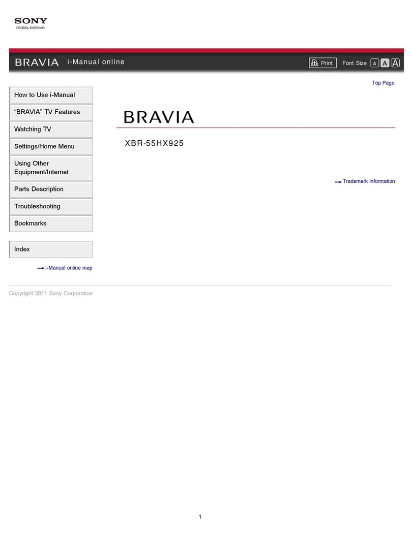 Sony BRAVIA XBR-55HX925 I-manual