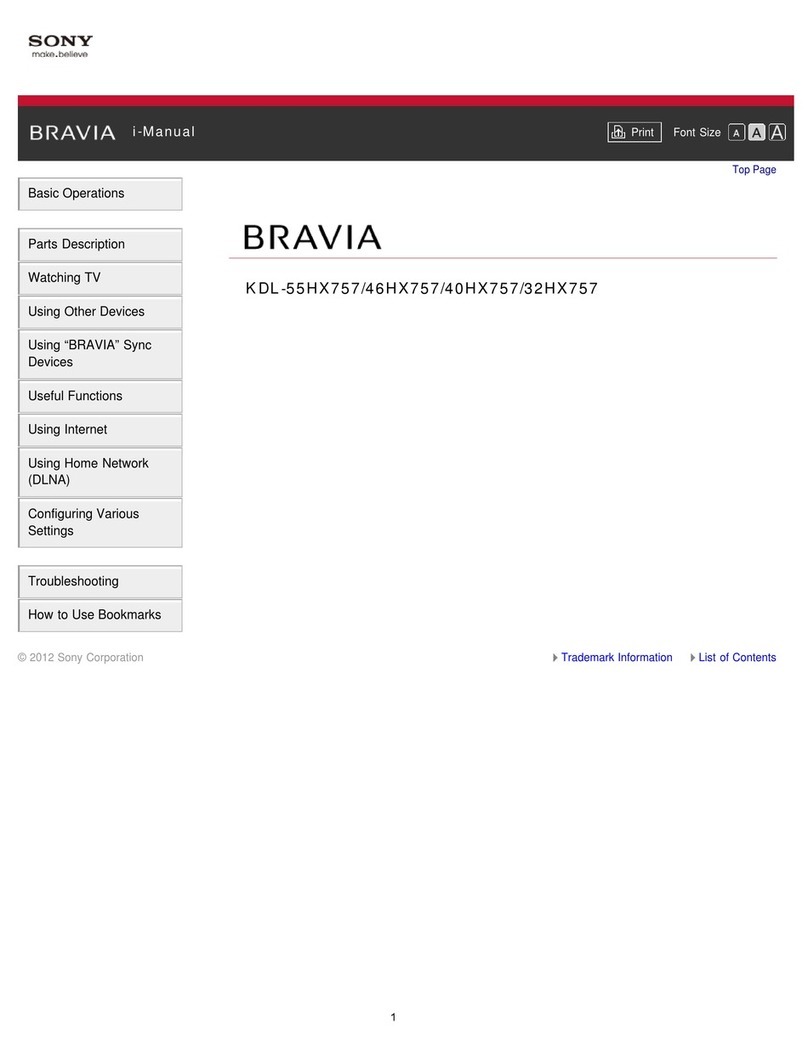 Sony BRAVIA KDL-55HX757 User manual