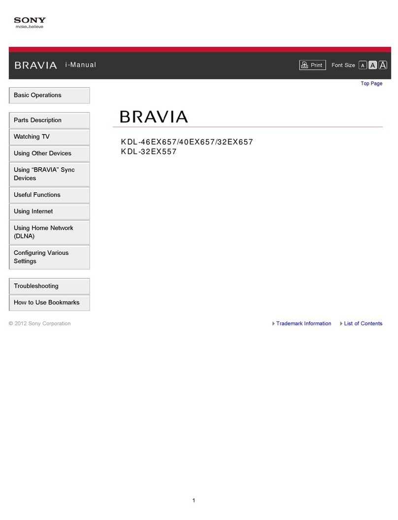 Sony BRAVIA DL-46EX657 User manual