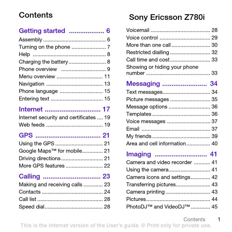 Sony Ericsson Z780i User manual