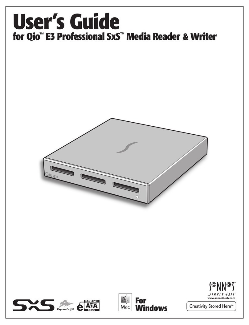 Sonnet Qio E3 Professional SxS User manual