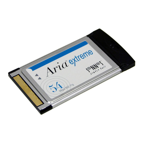 Sonnet Aria extreme 54 Mbps Wireless LAN user manual