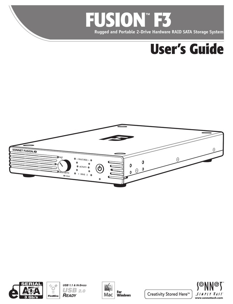 Sonnet FUSION F3 User manual Sonnet FUSION F3 User manual