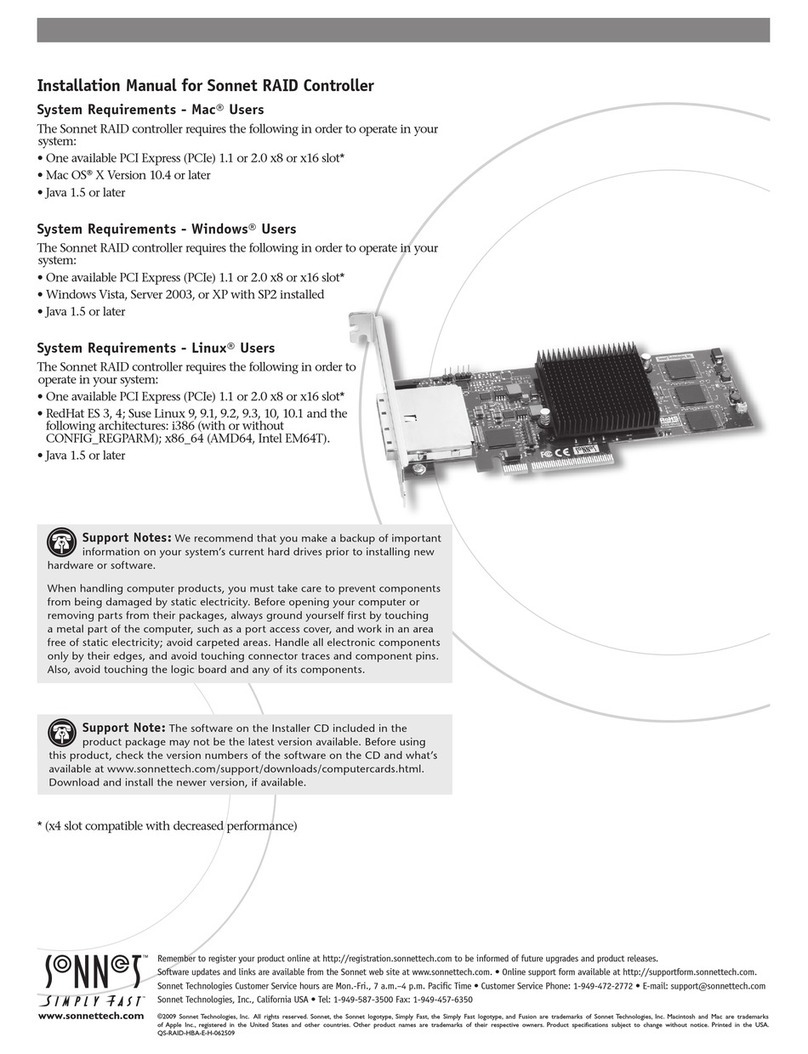 Sonnet Configuration tool and utilities installation manual