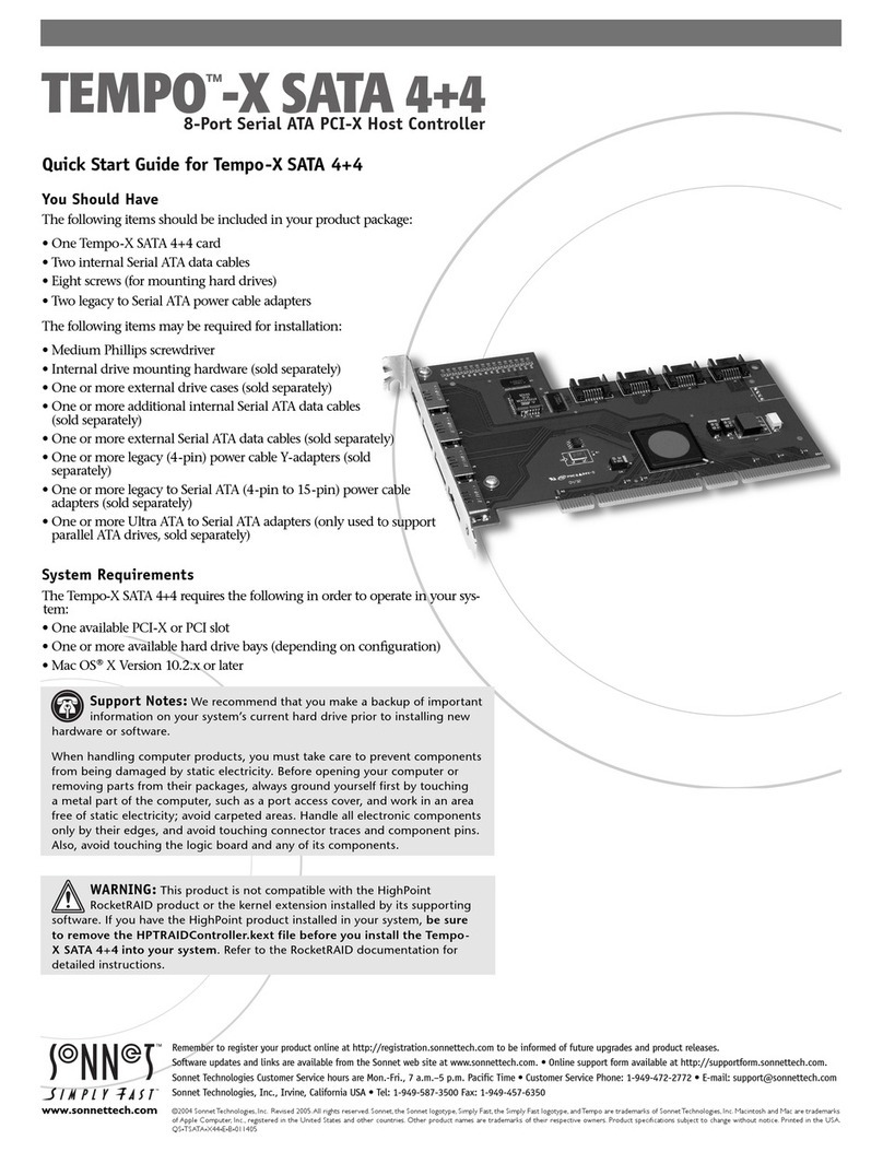 Sonnet TEMPO-X SATA 4+4 User manual