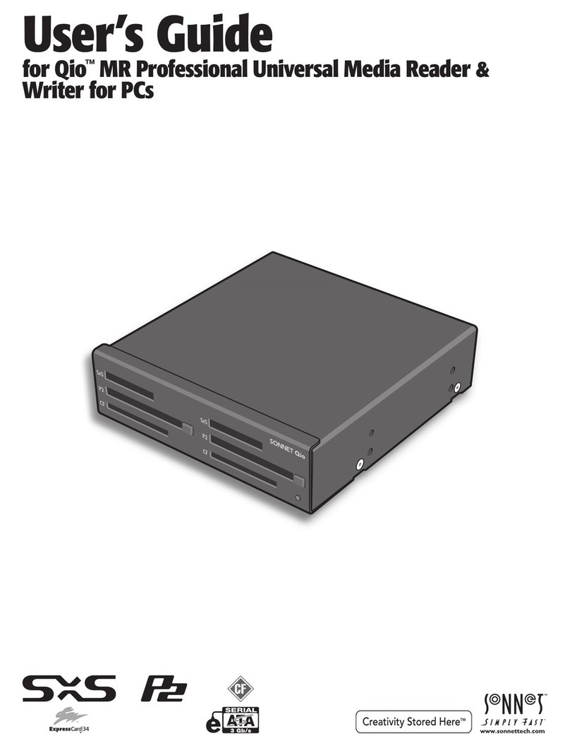 Sonnet Qio MR Professional Universal Media Reader &... User manual