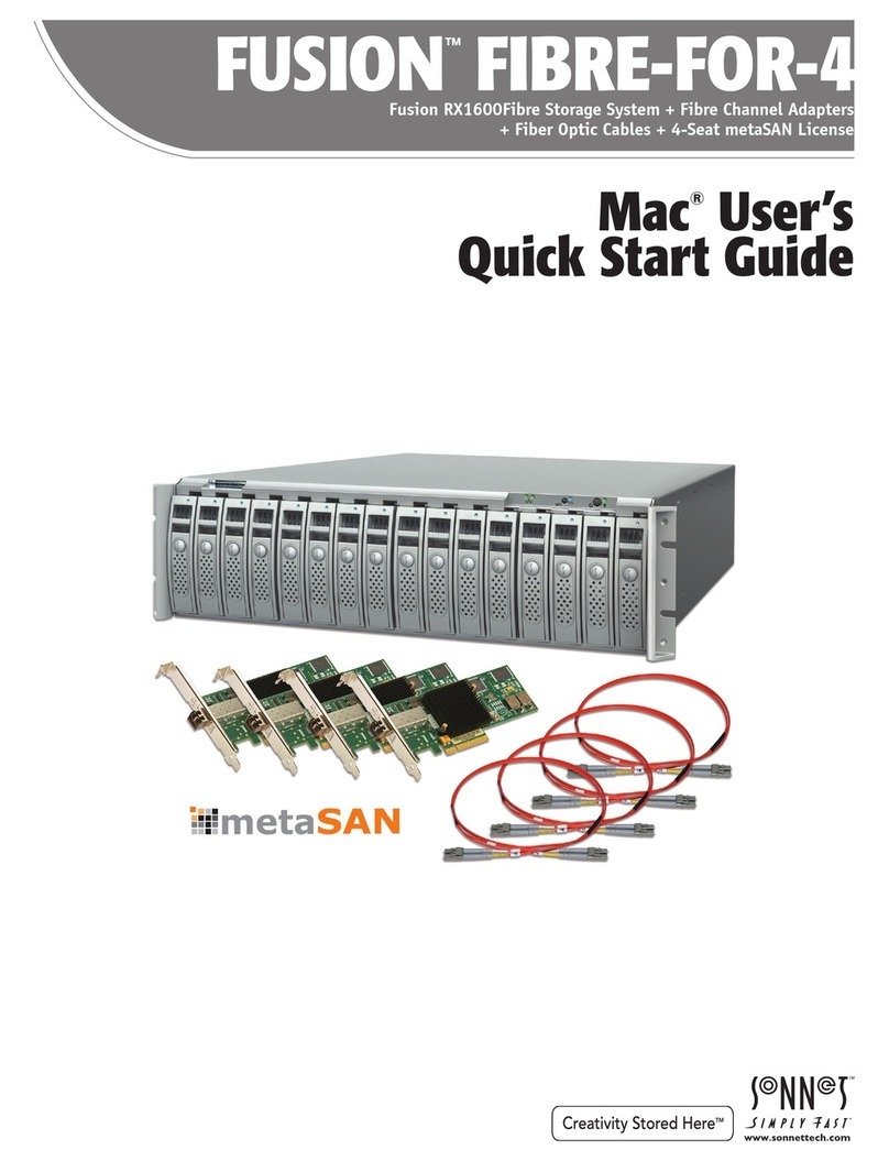 Sonnet FUSION FIBRE-FOR-4 User's quick start guide