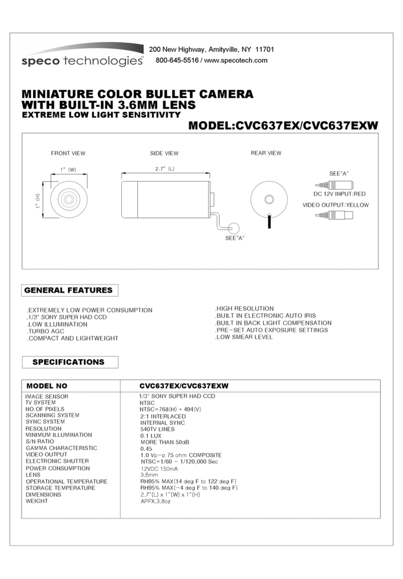 Speco CVC637EX User manual