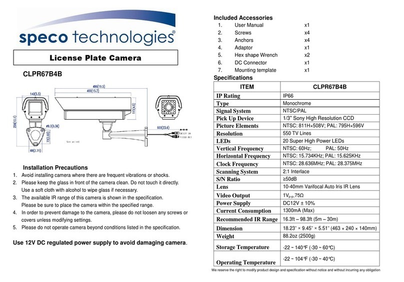 Speco CLPR67B4B User manual Speco CLPR67B4B User manual